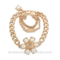 Gold Charm Perle Armband Frauen Edelstahl Kette Schmuck